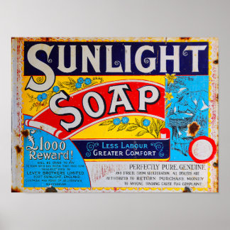 Poster Vintage Grunge Sunlight Soap Sinal