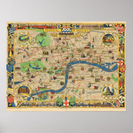 Poster Vintage Guide To London
