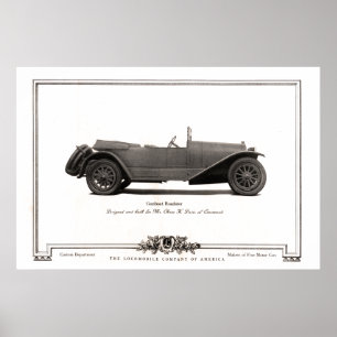Poster Vintage Gunboat Roadster Automobile Anúncio de 191
