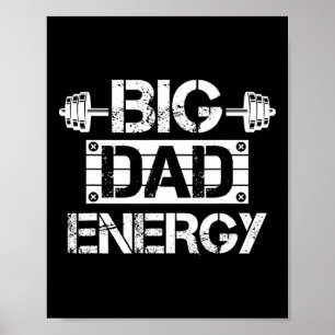 Poster Vintage Gym Bde Grande Dia de os pais de Energia d