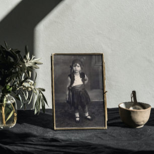 Póster Vintage Gypsy - antiga foto branca e negra