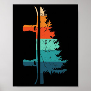 Poster Vintage Half Pine Half Snowboard Extr