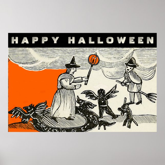 Poster Vintage Halloween (Frente)