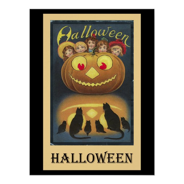 Póster Vintage Halloween (Frente)