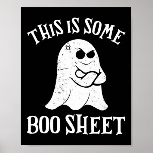 Poster Vintage Halloween Boo Esta É Uma Folha De Boo