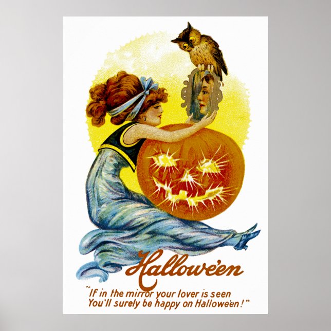 Póster Vintage Halloween Glamor (Frente)