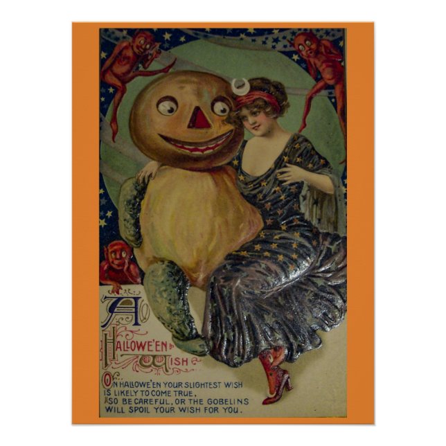 Póster Vintage Halloween Wish (Frente)