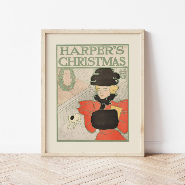 Poster Vintage Harper no Natal de 1896 (Criador carregado)