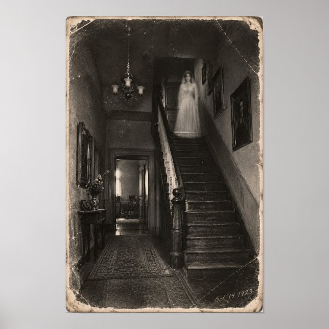 Poster Vintage Haunted House Paranormal Apparition (Frente)