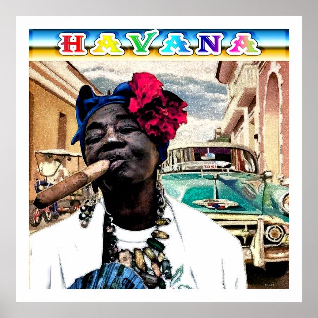 Poster Vintage Havana Cuba (Frente)