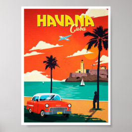 Poster Vintage Havana Cuba