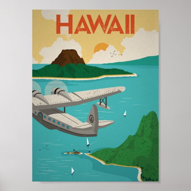 Poster vintage Hawaii (Frente)