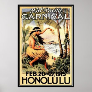 Poster Vintage Hawaii, EUA -
