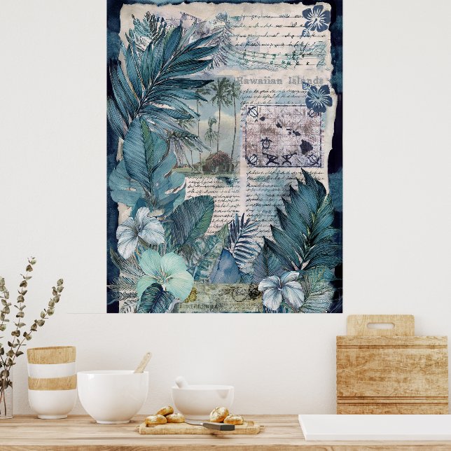 Poster Vintage Hawaiian Scrapbook Page 12 (Cozinha)