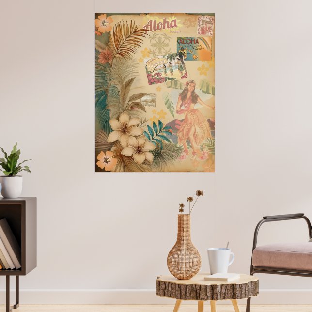 Poster Vintage Hawaiian Scrapbook Page 2 (Sala de Estar 3)