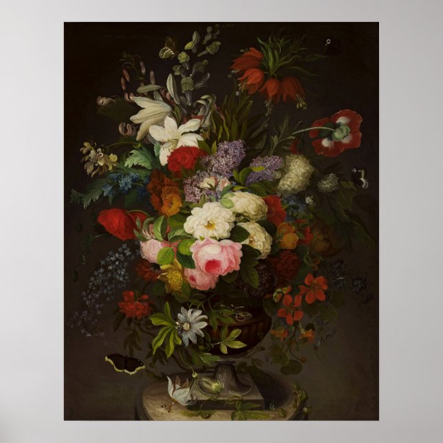 Poster Vintage Henryka Beyer Flowers (Frente)