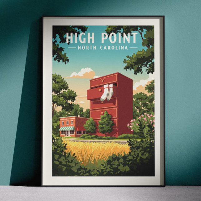 Poster Vintage High Point Carolina do Norte (Criador carregado)