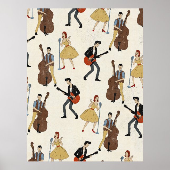 Poster Vintage Hillbill Rockers (Frente)