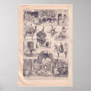 Póster VIntage histórico 1920 Argélia
