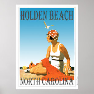 Poster Vintage Holden Beach