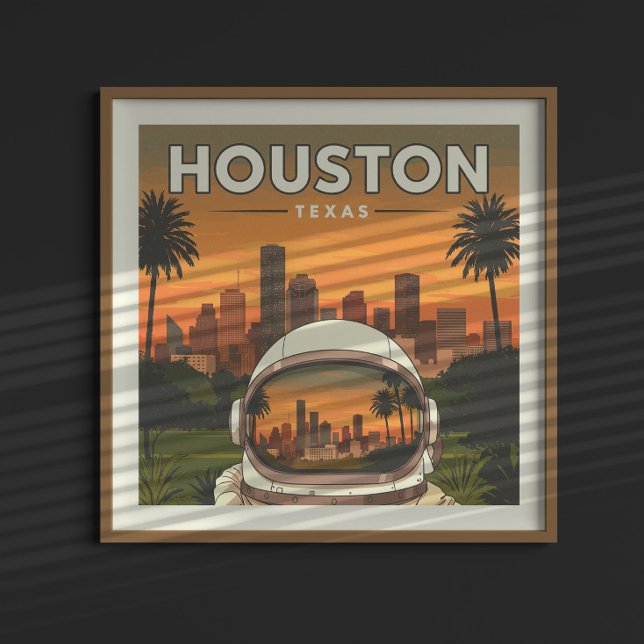 Poster Vintage Houston Texas (Criador carregado)