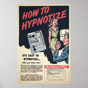 Poster Vintage Hypnotize Advertisement Art