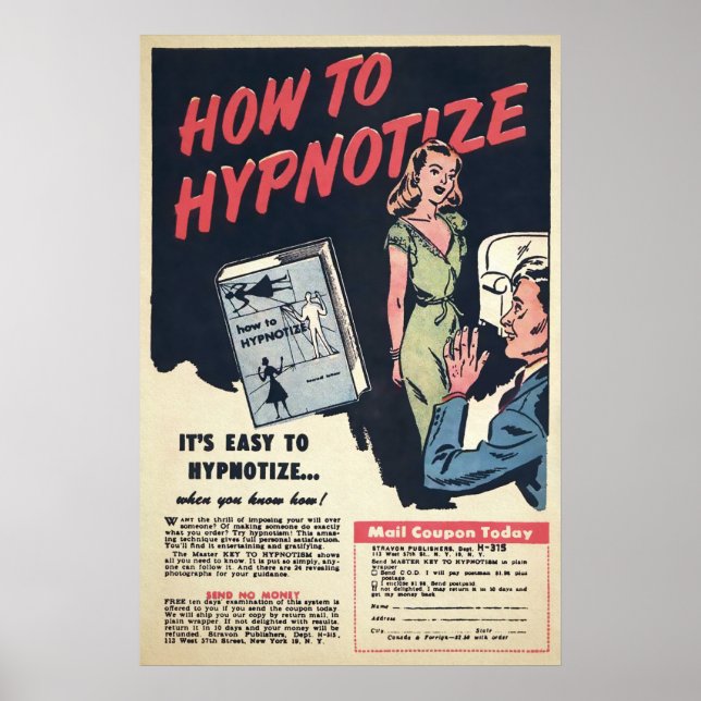 Poster Vintage Hypnotize Advertisement Art (Frente)