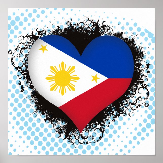Poster Vintage I Love Filipinas (Frente)