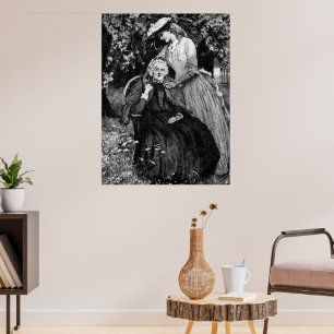 Poster Vintage idosa Mãe Filha Avô LG