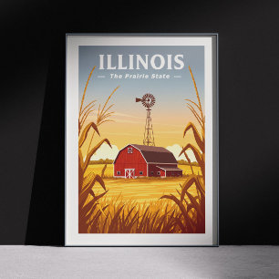 Poster Vintage Illinois