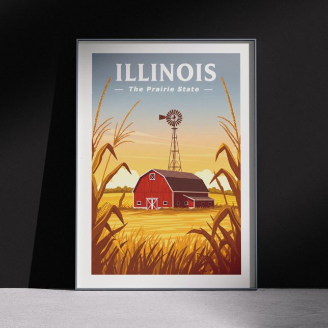 Poster Vintage Illinois (Criador carregado)