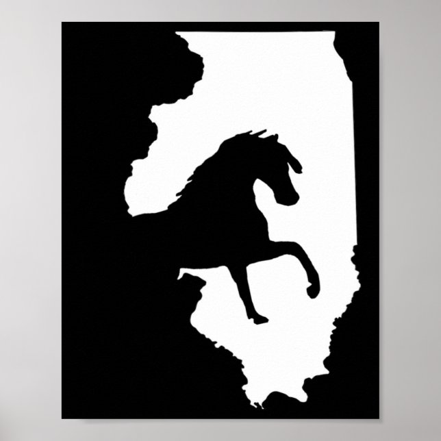 Poster Vintage Illinois Horse Riders (Frente)