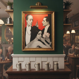 Póster Vintage Illustration by W.T. Benda Classic Drama