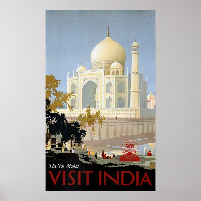 PÓSTER VINTAGE INDIA VIAGEM (Frente)