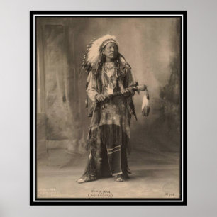 Póster Vintage indian: Homem Negro, Arapahoes -