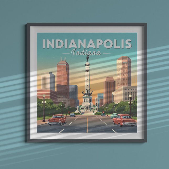 Poster Vintage Indianapolis Indiana (Criador carregado)
