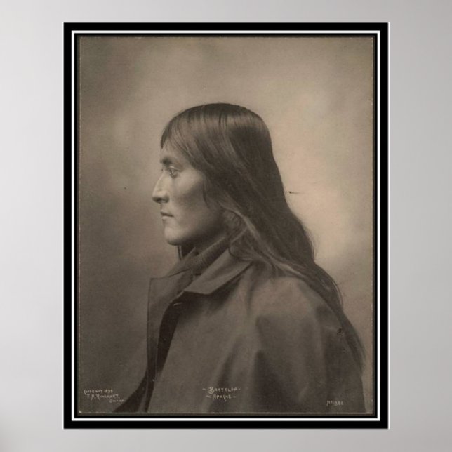 Póster Vintage índio: Bartelda, Apache - (Frente)