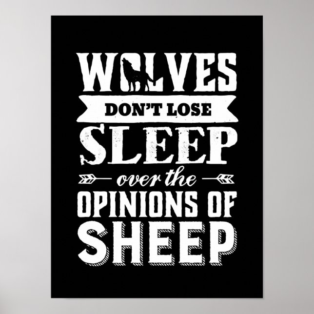 Póster Vintage Inspirational Motivation Cote Wolves (Frente)