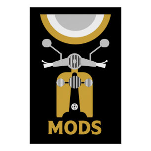 Póster Vintage Inspirou Mods E Rockers
