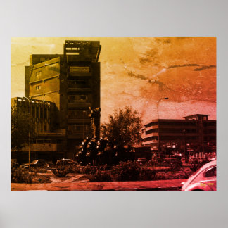 Poster Vintage Iraq baghdad fountain