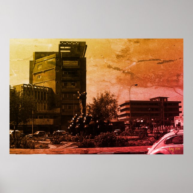 Poster Vintage Iraq baghdad fountain (Frente)