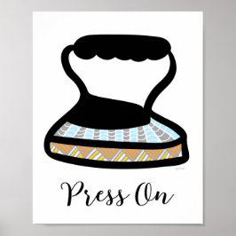 Póster Vintage Iron Laundry Room Wall Art