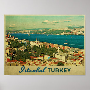 Póster Vintage Istambul Turquia