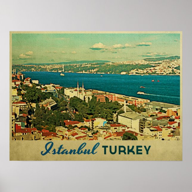 Póster Vintage Istambul Turquia (Frente)
