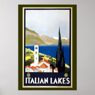 Póster Vintage Itália Viagem Advertisement