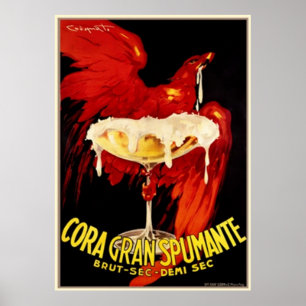Póster Vintage Italiana Spumante Advertisement