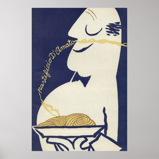 Poster Vintage Italiano Pasta (Frente)