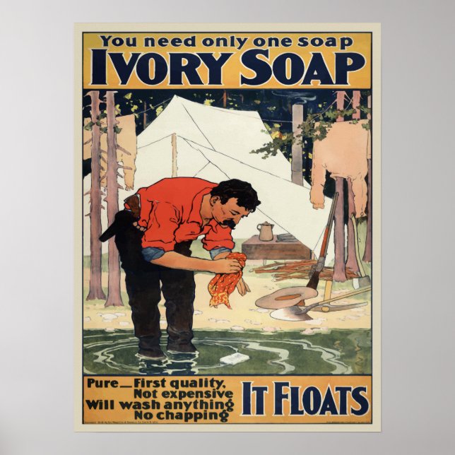 Poster Vintage Ivory Soap Advertisement (Frente)