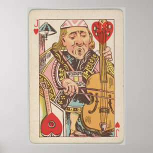 Poster Vintage Jack da ilustração do cartão de jogo do