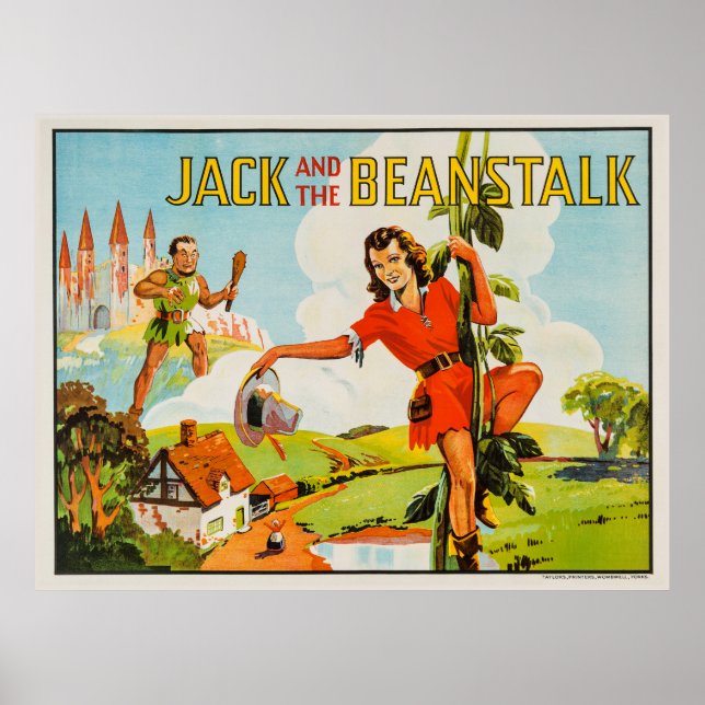Póster Vintage Jack e Beanstalk (Frente)